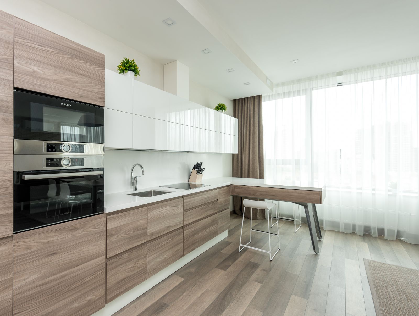 Stock inspiration: contemporary kitchen with warm wood finishes